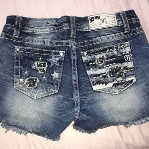 NEVER WORN BEFORE patriotic Miss Me shorts